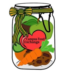 Campus Food Exchange logo: a jar of food with a heart in the middle